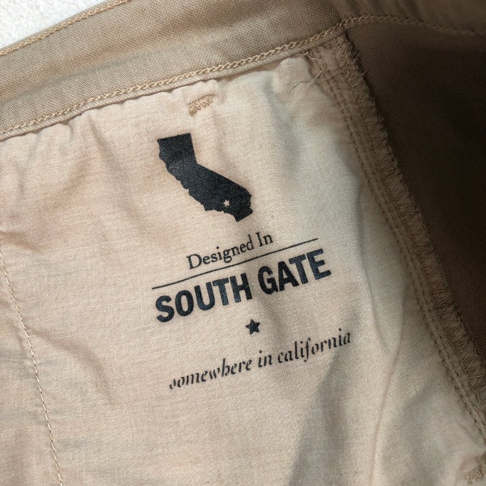Adriano Goldschmied Pants Men's 34x28 Beige Caden Tailored Trouser Tapered 31R - Picture 15 of 16